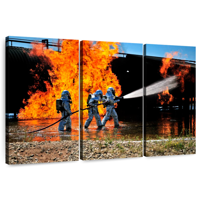 Simulated Fire Emergency, 24" H x 38" W