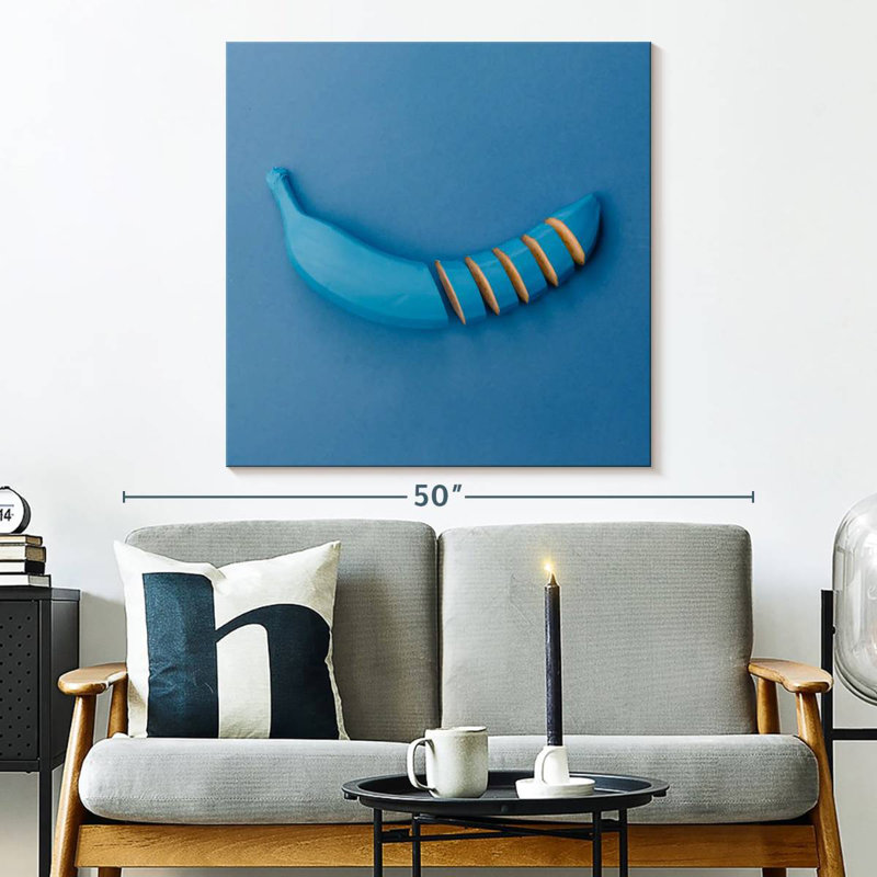 Banane bleue tranchée Yarlin, H 33 po x l 33 po