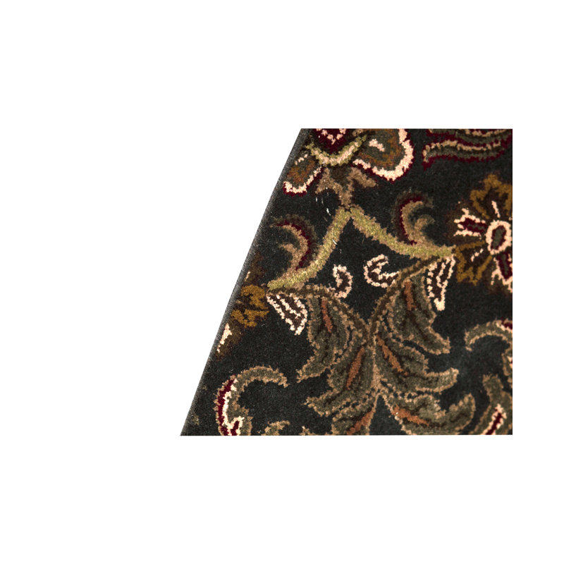 Tapis brun / ivoire / noir noué à la main de haute qualité