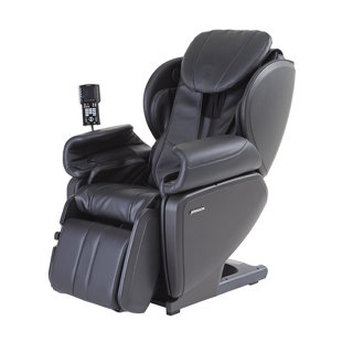 Faux Leather Heated Massage Chair with Ottoman