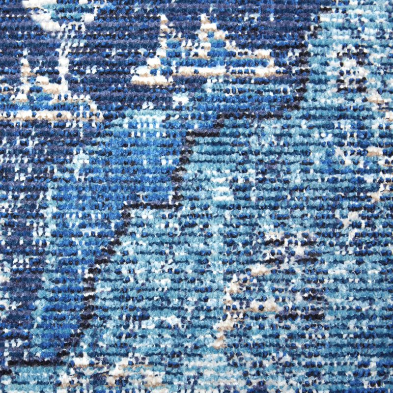 Tapis intérieur / extérieur bleu marine Starlight Nicole Miller, Rectangle 5 pi 2 po x 7 pi 2 po