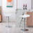Swivel Upholstered Faux Leather Adjustable Height Counter Stool-91479627