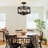 4-ligh 12.6" Dimmable Farmhouse Rustic Hollow Drum Semi-flush Mount Ceiling Light For Kitchen Island Living Room Bedroom Entryway-1263504684
