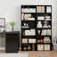 70" Tall 6-tier Bookcase With 6 Open Shelves Anti-toppling Kits For Living Room Brown-1231759519