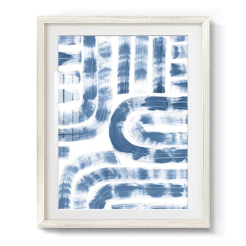 Dye Maze II - impression encadrée, Blanc, H 28,5 po x l 20,5 po