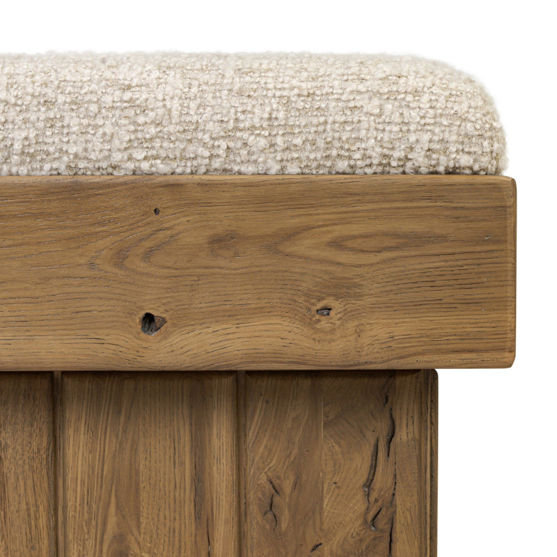Kubi Upholstered Accent Stool, Ivan Stone