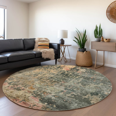 Tapis d'intérieur / extérieur vert Danira 