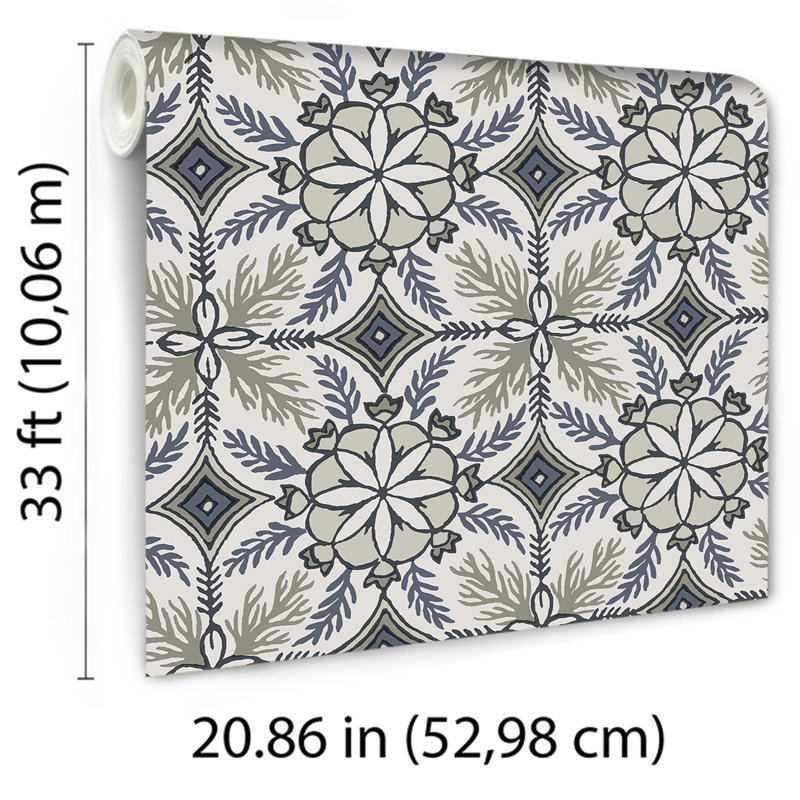 Morocco Wallpaper, Blue