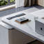 Bureau en L massif et bois manufacturé en L avec 2 tiroirs-109304952-109304951