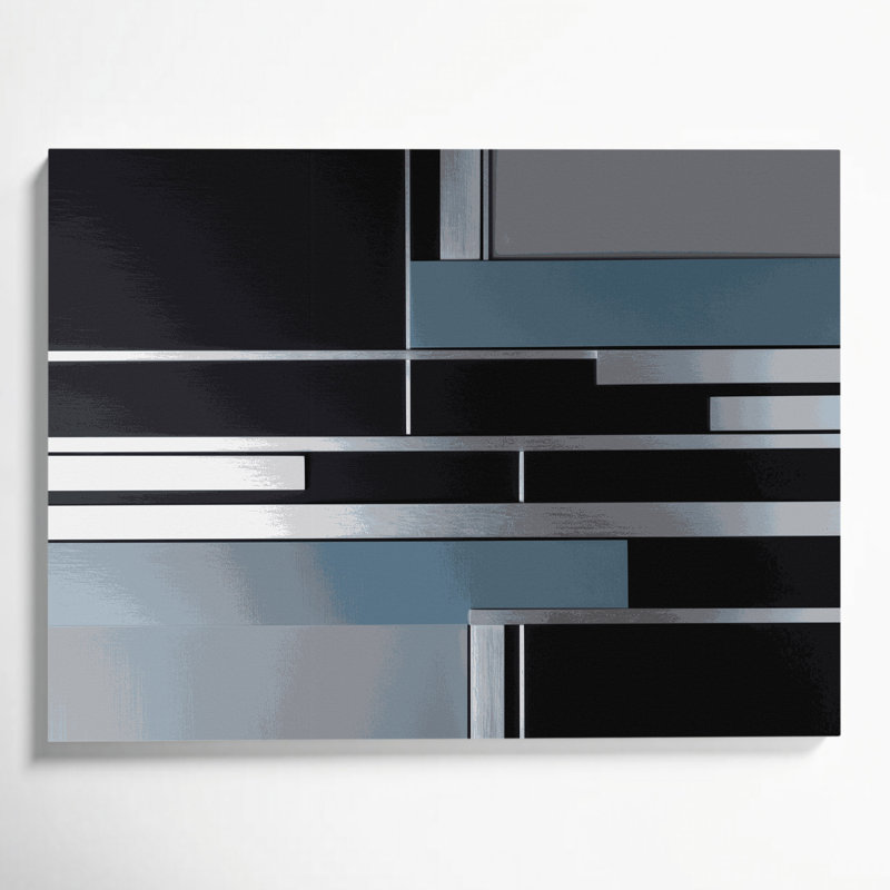 Minimalisme 47, art mural sur toile grise