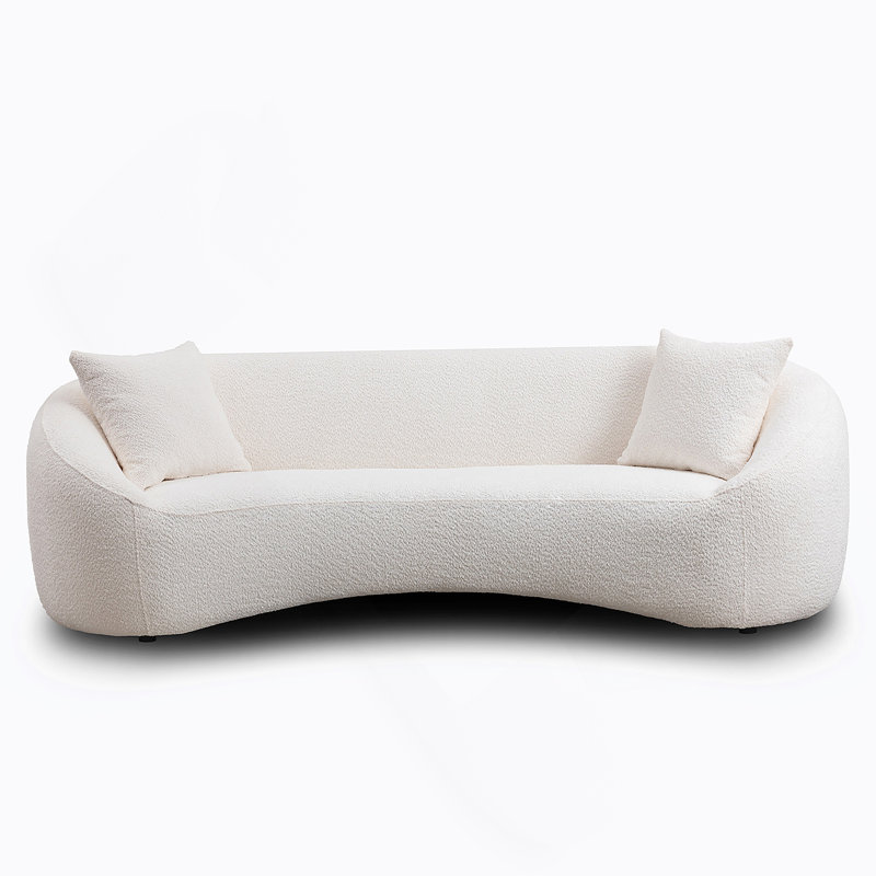 Canapé minimaliste incurvé pour divers espaces, ultra-confortable et élégant