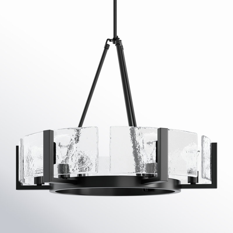 Caidance 6 - Light Steel Dimmable Round Chandelier
