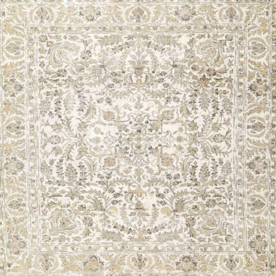Tapis beige/noir traditionnel Eveready