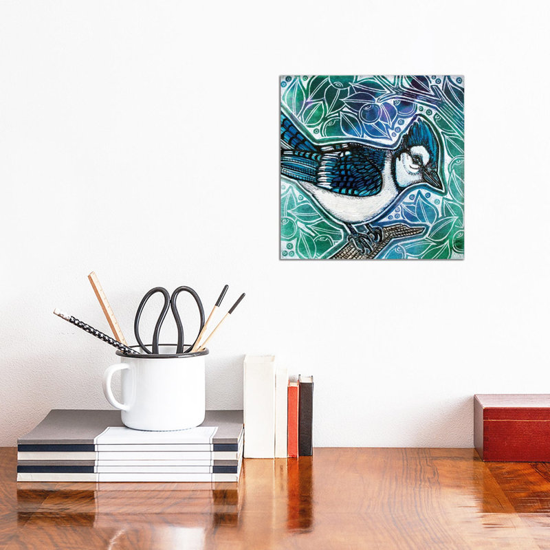 A Little Blue by Lynnette Shelley - Wrapped Canvas Painting, 30.48 cm H x 30.48 cm W