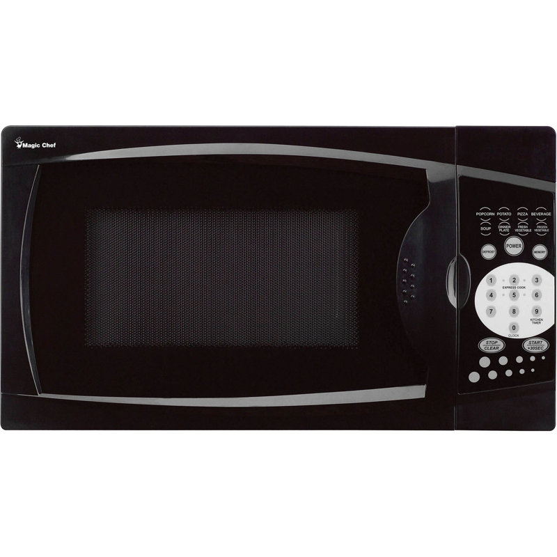 Magic Chef 0.7 Cubic Feet 700 Watt Countertop Microwave with Sensor Cooking, Black