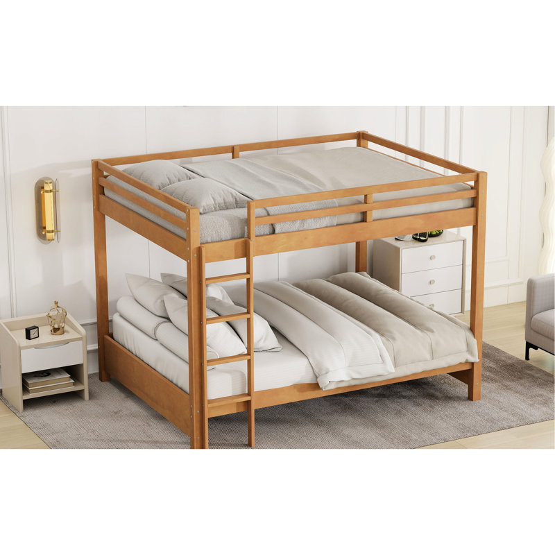 Lit superposé en bois, grand lit, inclus, pin et, peu encombrant pour cabines de montagne, Wood