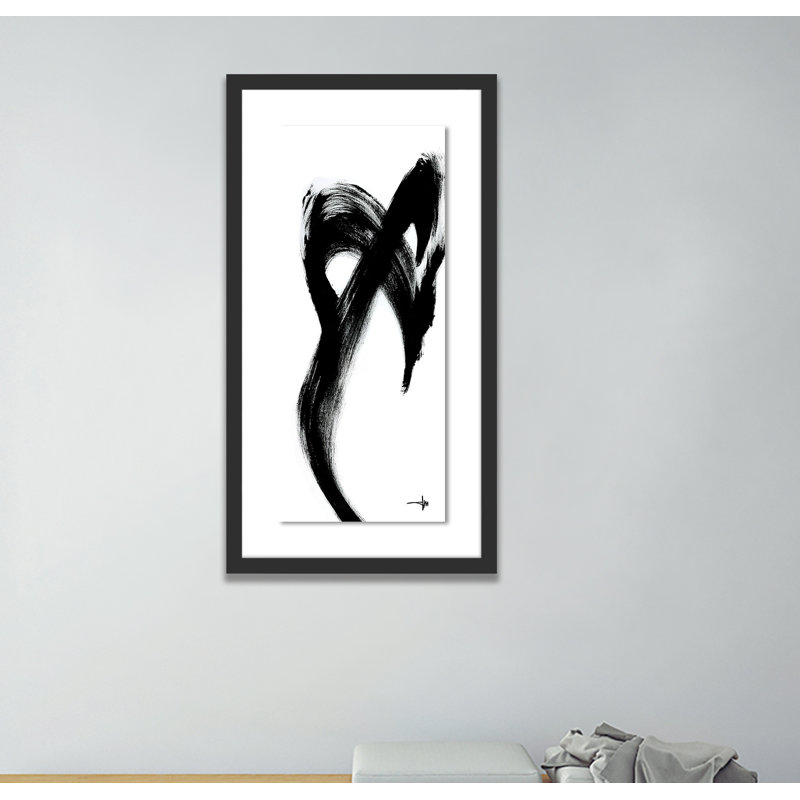 Phoenix Print by Johan Gert Manschot, Black, 48" H x 24" W x 2.5" D