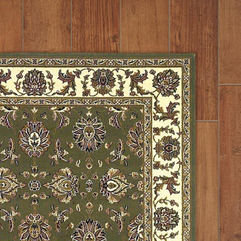 Tapis oriental vert / ivoire Marnell, Rectangle 2 pi 3 po x 3 pi 3 po