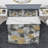Gold Glamour Squares II - Modern & Transitional Duvet Cover Set - Microfiber Polyester-38758697