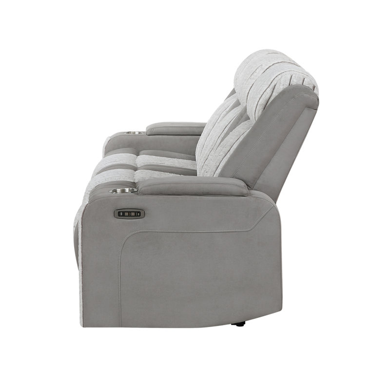 Canapé inclinable électrique Duran, Gris