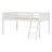 Full Size Wood Low Loft Bed With Ladder And Safety Guardrails-1978806762