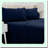 Luxury Navy Blue Microfiber Bedding Set - Deep Pocket Twin Sheets & Pillowcase, Breathable Wrinkle & Fade Resistant, Easy Care Machine Washable Linen