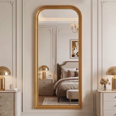Retro Full-Length Mirror, Oversized Arch Floor Mirror