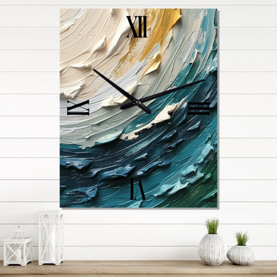 Horloge murale Teal Cream