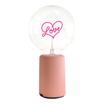 Bulb LOVE Red with Base Table Lamp PORTABLE Pop Nomad