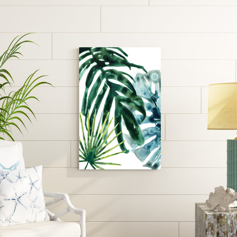 Mélange de feuilles tropicales IV, H 36 po x l 24 po x P 1,25 po
