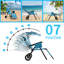 Chariot de plage pliable Shalica - 2in1 tours de chariot de plage en chaise de plage - 8 po-1065534990