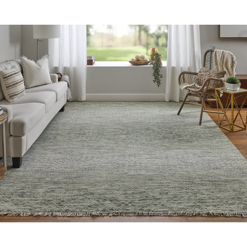 Branson Wool Area Rug in Ivory, Rectangle 2' x 3'