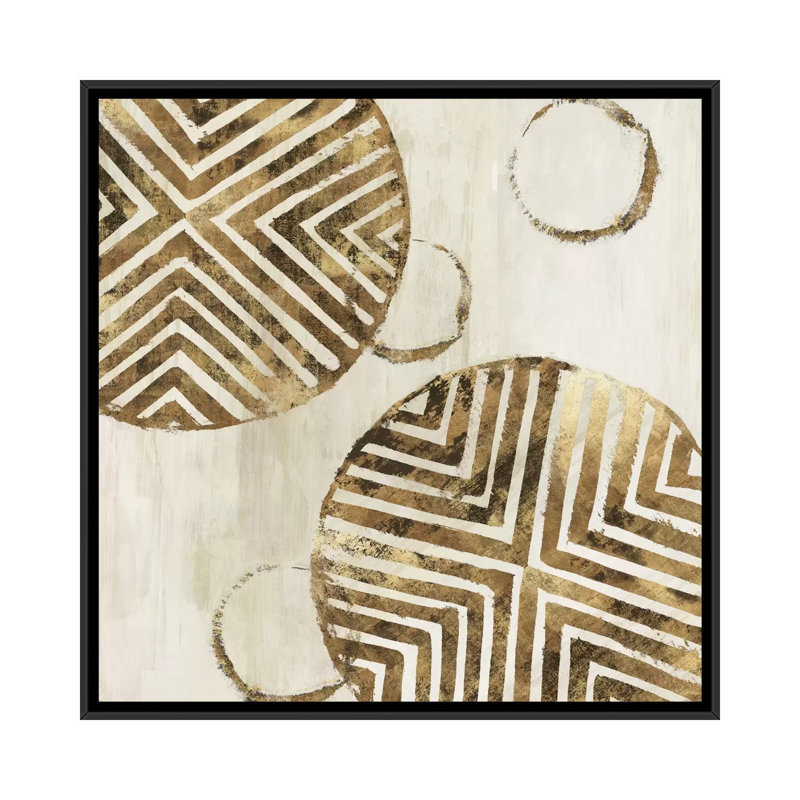 « africain composition », impression sur toile, H 18 po x l 18 po x P 1,5 po, Toile avec cadre noir, Pas de tapis