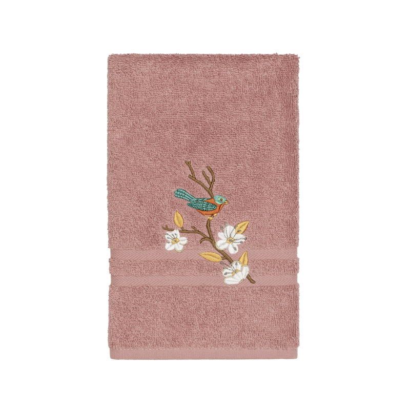 Spring Time Turkish Cotton Midweight Hand Towel, Tea Rose