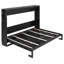 Grand lit escamotable pliant latéral de taille grand avec motif imprimé tendance, éclairage DEL sous le lit et prise USB intégrée - Design peu encombrant - noir-129472911-129472909