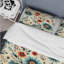 Ensemble de housse de couette à motif floral bohème rétro-1062023715