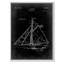 Voilier 1 «Blueprint - Black - Floater Frame», impression sur toile-46828646-46828648
