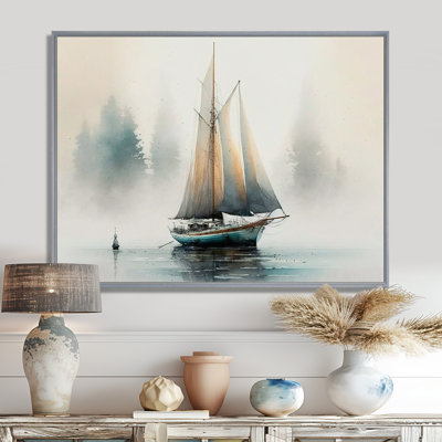 Sailboat Anchored - Print on Canvas