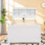 Lits modernes en bois blanc avec rangement, USB, lit gigogne simple pour la maison