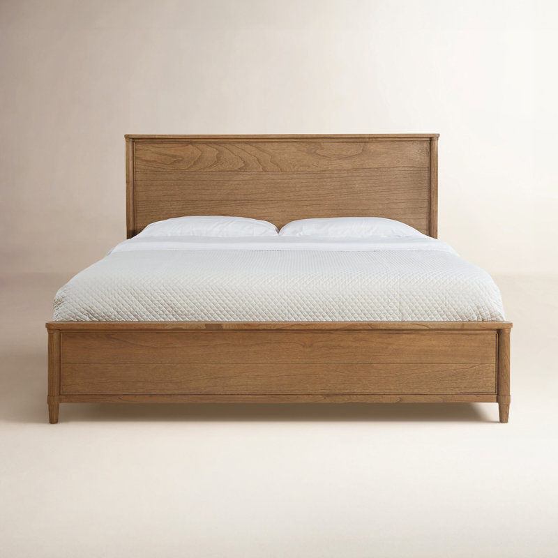 Clair Solid Wood Standard Bed, Queen, Aged Barrel