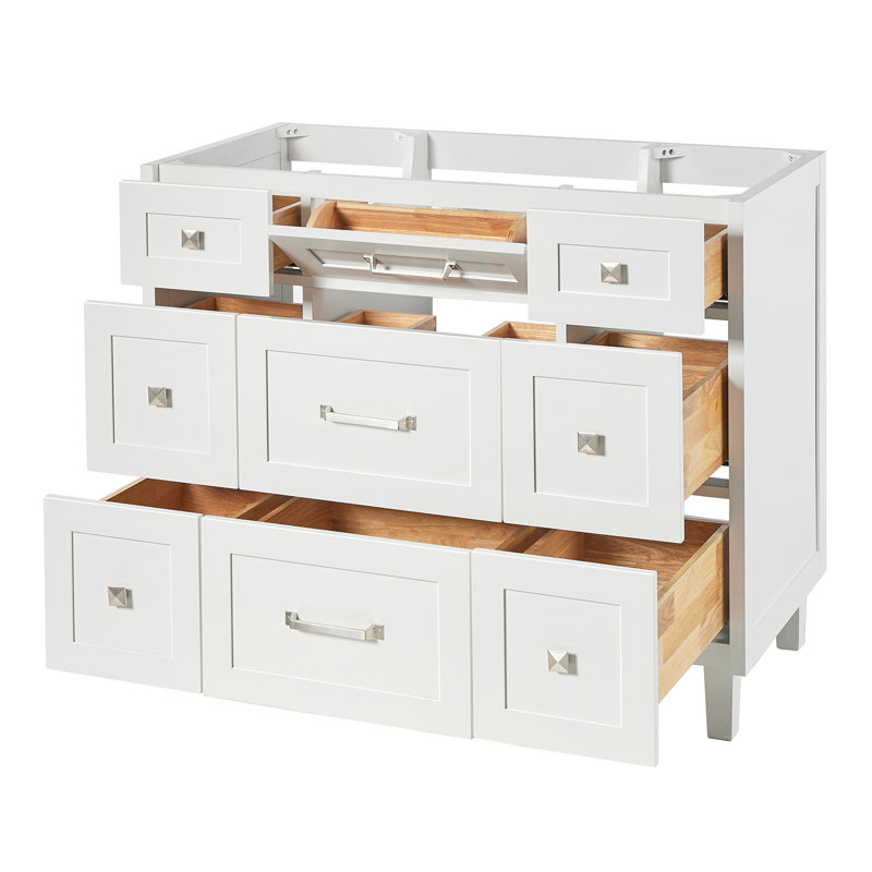 Base de meuble-lavabo simple 42 po Ariel Monreau, Blanc