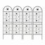 Barrière de jardin, treillis de jardin en métal 71 po x 19,7 po à treillis antirouille pour plantes grimpantes