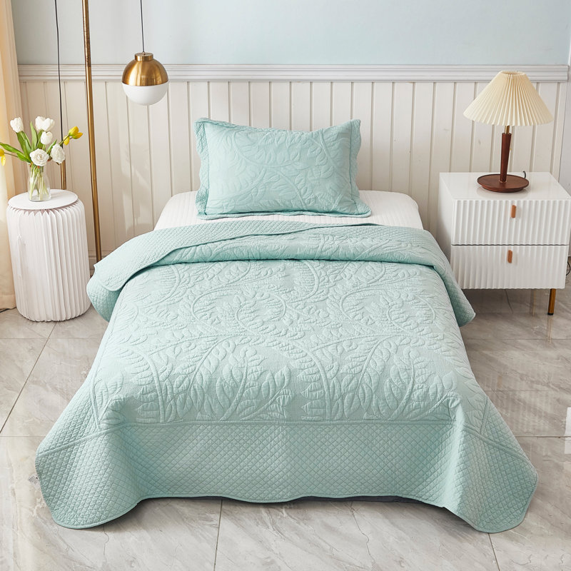 Cotton Quilt, Noble Gray, Twin Quilt + 1 Twin Sham