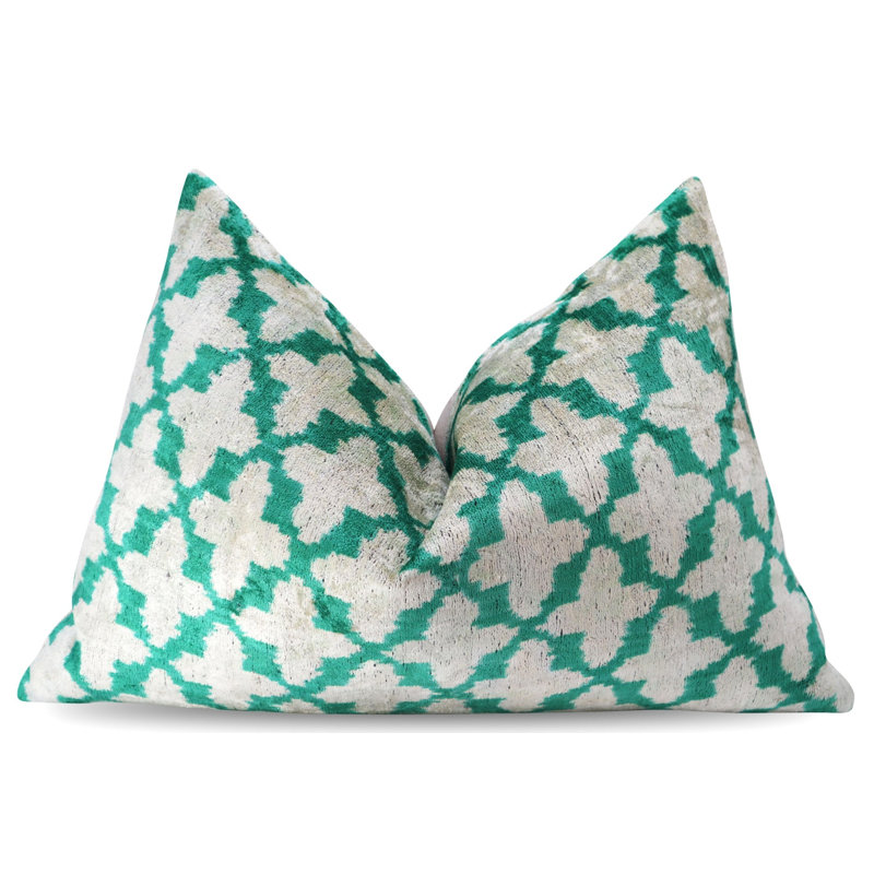 Geometric Throw Pillow, Green