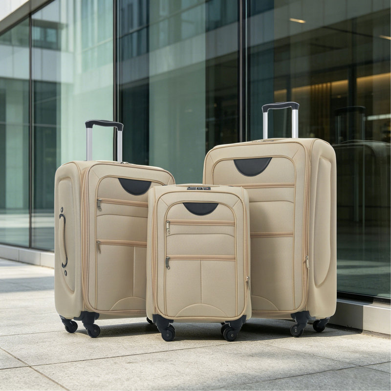 Ensemble de valises extensibles 3 pièces Softside, Khaki