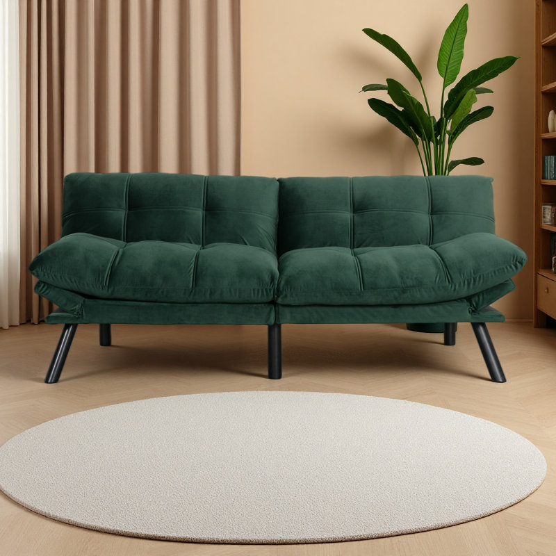 Convertible Folding Modern Sofa Bed, Emerald