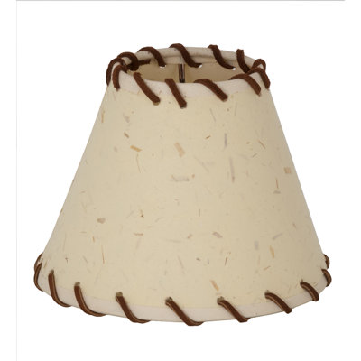 6.25" Wide Faux Leather & Rawhide Shade