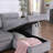 Velvet Fabric Reversible Sleeper Sectional Sofa Chaise-824778801
