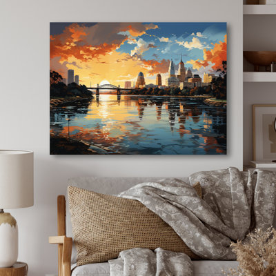 City Austin Popart III - Austin Print on Metal