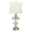 Ensemble de lampes de table Polystone Fleur De Lis Beige